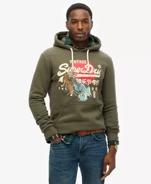 Oferta de Tokyo Vintage Logo Hoodie por 59,99€ em Superdry