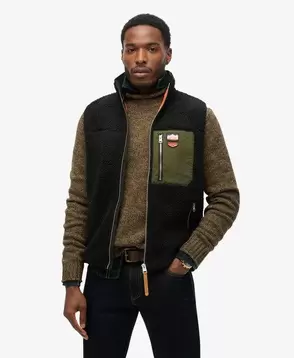 Oferta de Vintage Retro Fleece Gilet por 69,99€ em Superdry