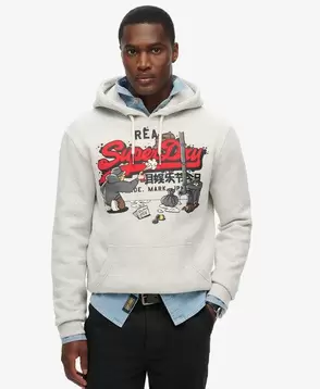 Oferta de New York Vintage Logo Graphic Hoodie por 59,99€ em Superdry