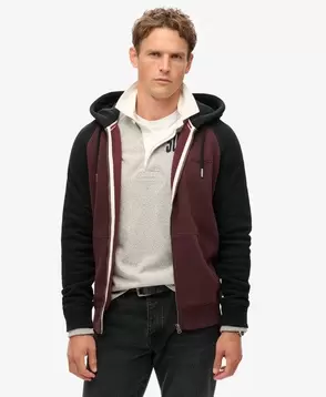 Oferta de Essential Baseball Zip Hoodie por 54,99€ em Superdry