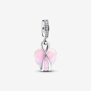 Oferta de Conta Pendente Coração Opalescente Mum por 49€ em Pandora