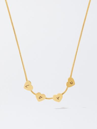 Oferta de Online Exclusive - Steel Necklace With Personalized Hearts  Online Exclusive - Steel Necklace With Personalized Hearts por 4,99€ em Parfois
