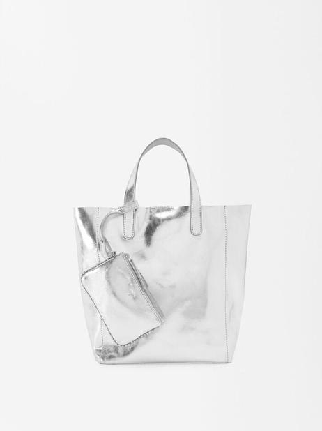 Oferta de Metallic Leather Shopper Bag - Limited Edition por 45,99€ em Parfois