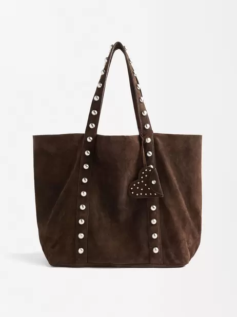 Oferta de Leather Shopper Bag With Studs por 59,99€ em Parfois