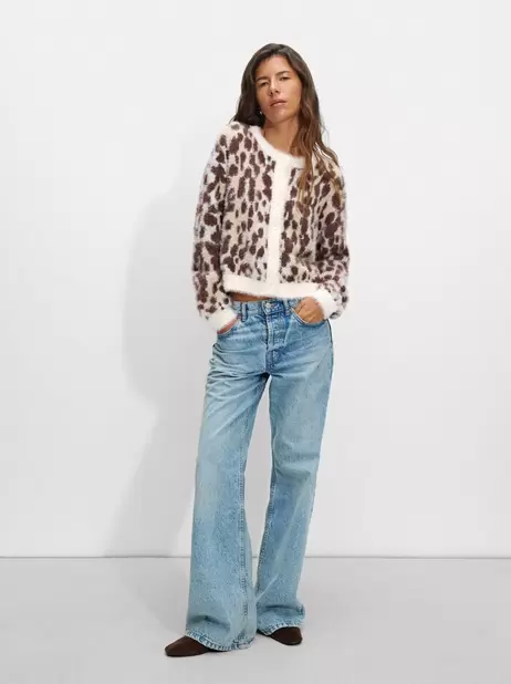 Oferta de Leopard Jacquard Cardigan por 32,99€ em Parfois