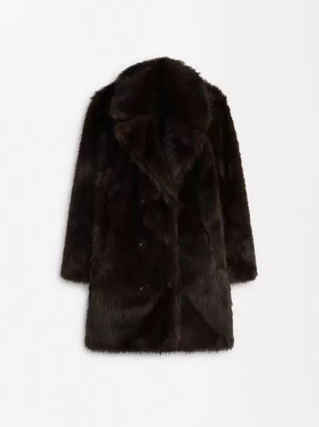 Oferta de Online Exclusive - Long Coat With Faux Fur Effect por 89,99€ em Parfois