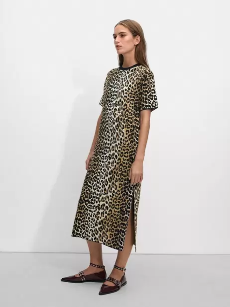 Oferta de Leopard Print Jacquard Dress por 42,99€ em Parfois