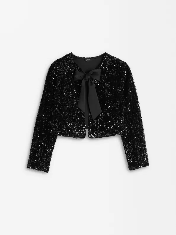 Oferta de Sequin Top With Bow por 32,99€ em Parfois