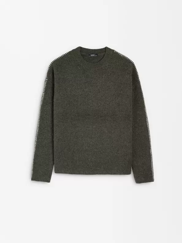 Oferta de Knit Sweater With Topstitching por 29,99€ em Parfois