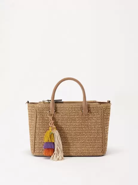 Oferta de Straw Effect Tote Bag L por 27,99€ em Parfois