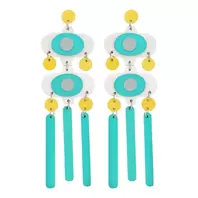 Oferta de Blue & Yellow Earrings por 28€ em Pedra Dura