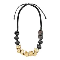 Oferta de Black Necklace w/ Gold Wood por 48€ em Pedra Dura