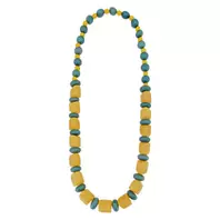 Oferta de Yellow and Green Resin Necklace por 46,8€ em Pedra Dura