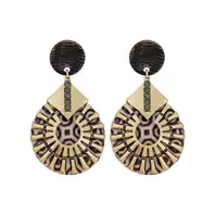 Oferta de Bronze Earrings w/ Crystals & Pattern por 62€ em Pedra Dura