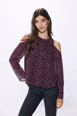 Oferta de Blusa de chiffon floral lurex por 29,99€ em Springfield