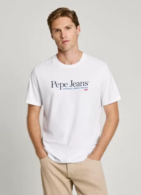 Oferta de REGULAR FIT LOGO PRINT T-SHIRT por 24,5€ em Pepe Jeans