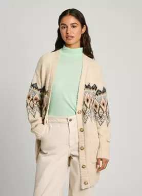 Oferta de FAIR ISLE KNIT CARDIGAN por 120€ em Pepe Jeans