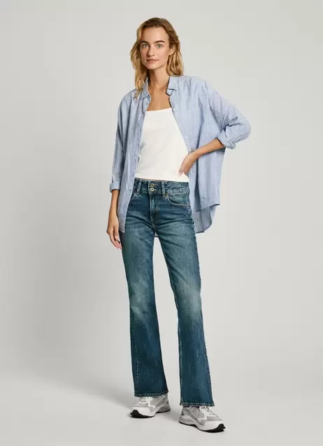 Oferta de MID-RISE FLARE FIT JEANS por 99€ em Pepe Jeans