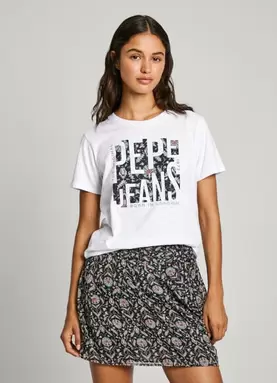 Oferta de REGULAR FIT LOGO PRINT T-SHIRT por 39,9€ em Pepe Jeans