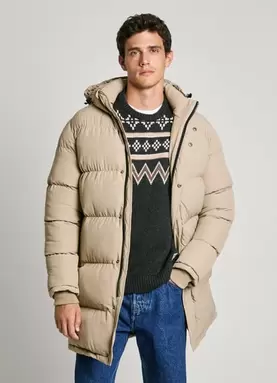 Oferta de LONG QUILTED PUFFER JACKET por 280€ em Pepe Jeans