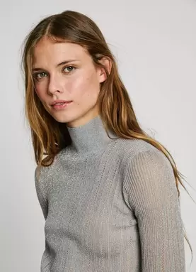 Oferta de RIBBED HIGH NECK JUMPER por 79,9€ em Pepe Jeans