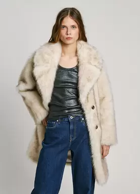 Oferta de FAUX FUR COAT por 220€ em Pepe Jeans