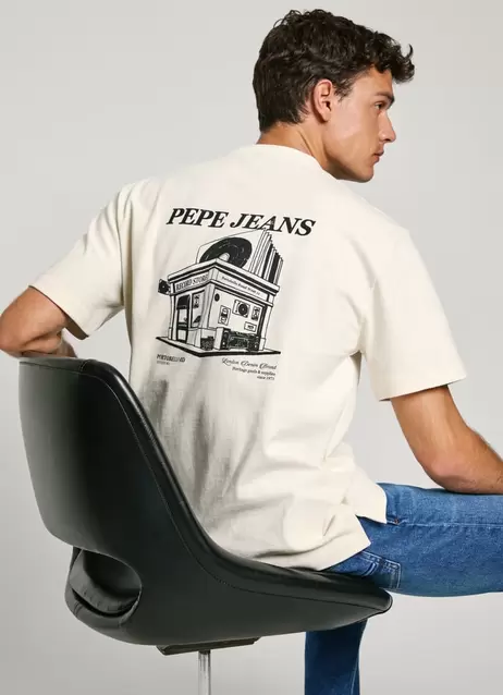 Oferta de REGULAR FIT T-SHIRT WITH BACK PRINT por 49,9€ em Pepe Jeans