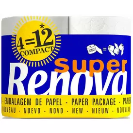 Oferta de Papel Hig RENOVA Super Compact 4Rolos por 2,49€ em SPAR