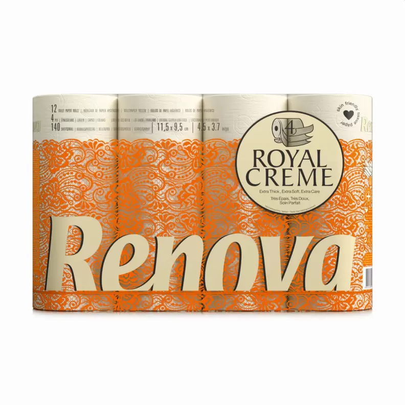 Oferta de Papel Higiénico 4 Folhas Creme Renova - 12 rolos por 7,19€ em Pingo Doce