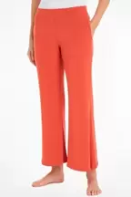 Oferta de Calças wide legs cintura subidaVermelho-tijolo por 18,9€ em Showroomprive