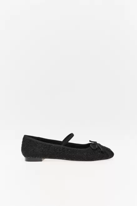 Oferta de Elastic detail tweed ballet flats  + Colours      17.99€ por 17,99€ em Sfera