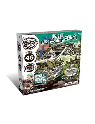 Oferta de Escavações Fósseis Dinossauros 4 em 1 por 19,99€ em Science4you