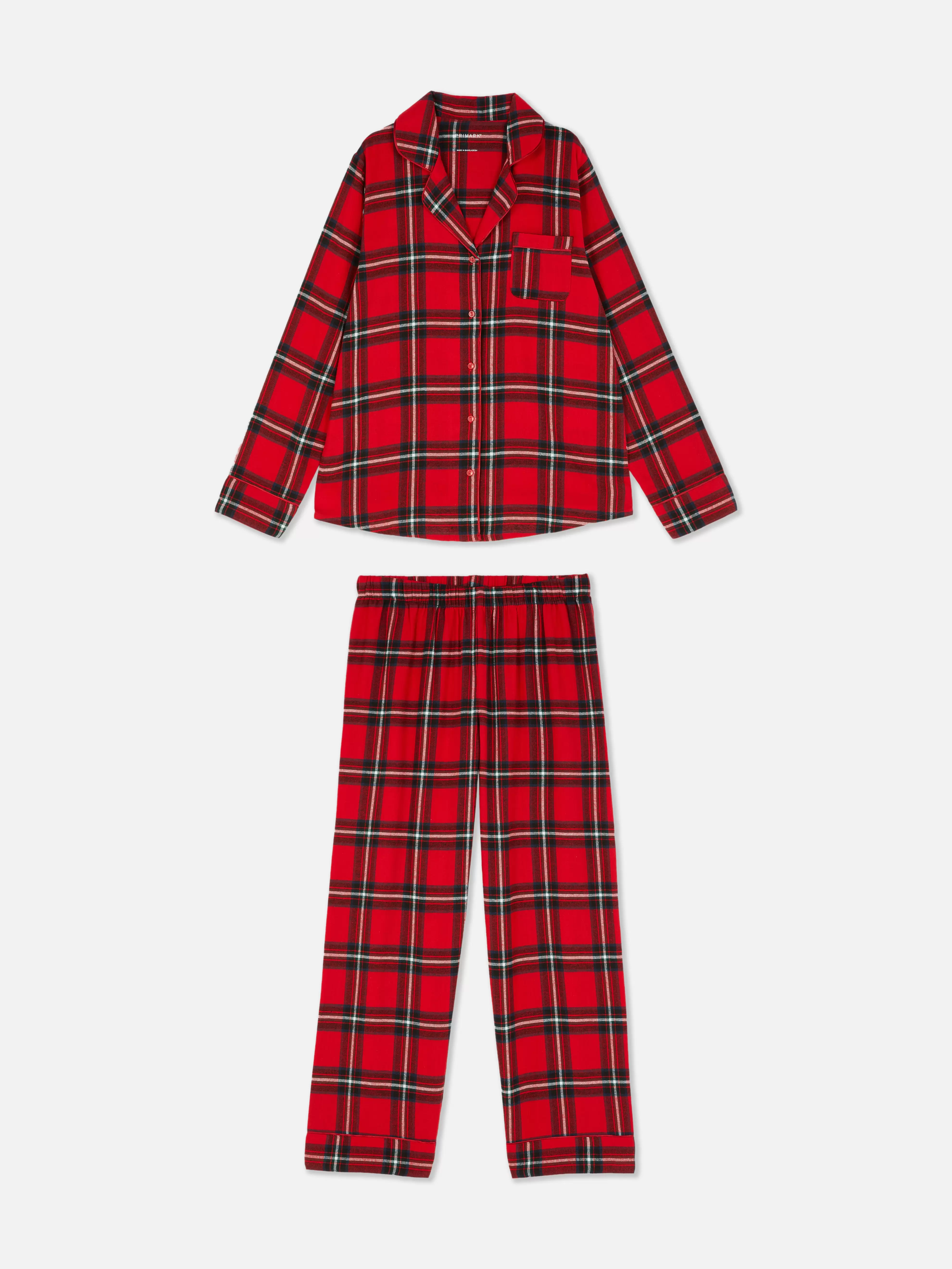 Oferta de Pijama flanela xadrez mulher por 17€ em Primark