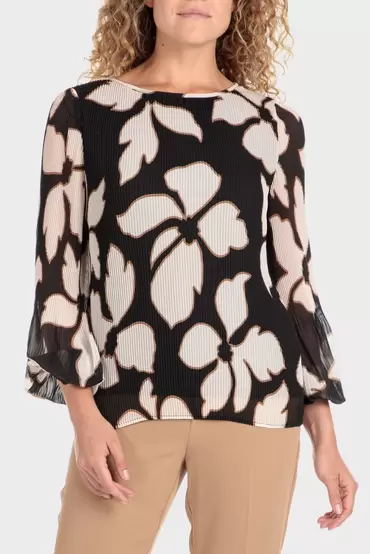 Oferta de Blusa estampada plissada por 39,95€ em Punt Roma