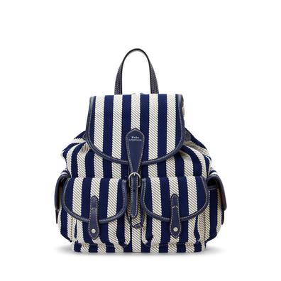 Oferta de Striped Twill Medium Backpack por 499€ em Ralph Lauren