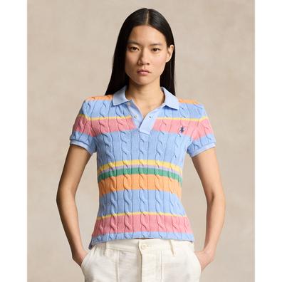 Oferta de Slim Fit Cable-Knit Polo Shirt por 199€ em Ralph Lauren