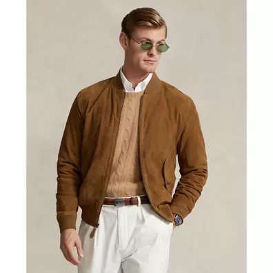 Oferta de Suede Bomber Jacket por 999€ em Ralph Lauren