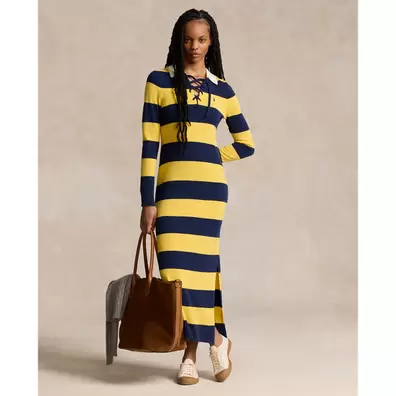 Oferta de Striped Cashmere Rugby Jumper Dress por 699€ em Ralph Lauren