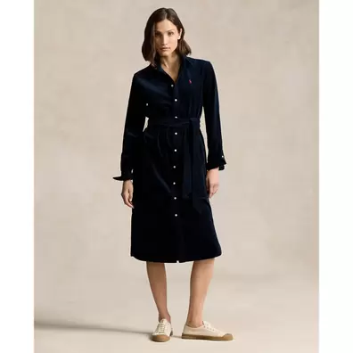 Oferta de Belted Corduroy Shirtdress por 269€ em Ralph Lauren