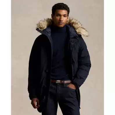 Oferta de Faux-Fur-Trim Down Hooded Coat por 699€ em Ralph Lauren