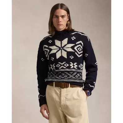 Oferta de Snowflake Wool Rollneck Jumper por 999€ em Ralph Lauren