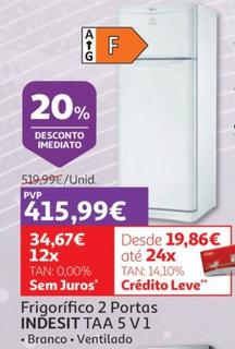 Oferta de Frigorífico 2 portas TAA 5 V1 por 415,99€ em Auchan