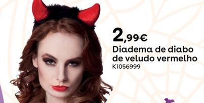 Oferta de Diadema de diabo de veludo vermelho por 2,99€ em Toys R Us