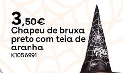 Oferta de Chapeu de bruxa preto com teia de aranha por 3,5€ em Toys R Us