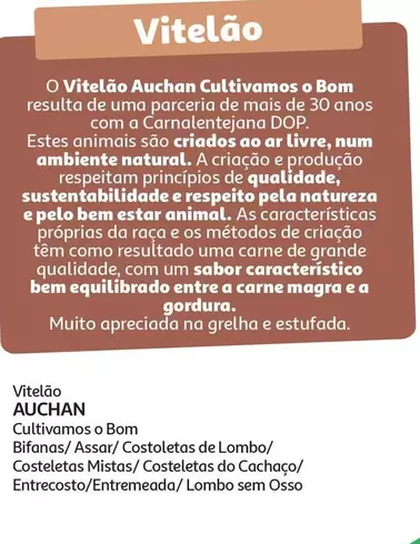 Oferta de Vitelao Cultivamos O Bomem Auchan