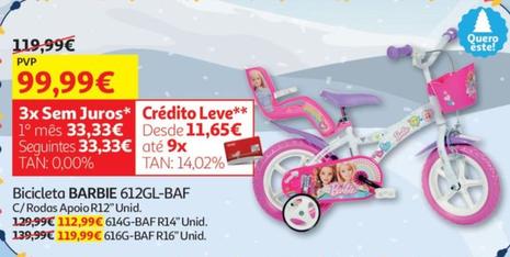 Oferta de Bicicleta Barbie 612GL-BAF por 99,99€ em Auchan