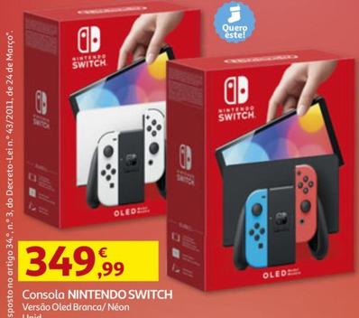 Oferta de Nintendo Switch - Consola  por 349,99€ em Auchan