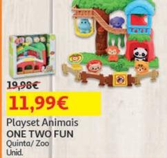 Oferta de One Two Fun - Playset Animais Zoo  por 11,99€ em Auchan