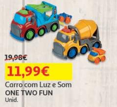 Oferta de One Two Fun - Carro Luz E Som  por 11,99€ em Auchan
