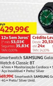 Oferta de Smartwatch Galaxy Watch6 Classic Bt por 429,99€ em Auchan